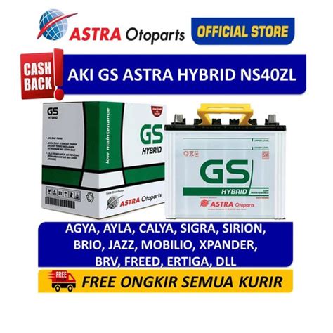 Jual Aki Mobil Gs Astra Hybrid Ns Zl Agya Ayla Calya Sigra Brio