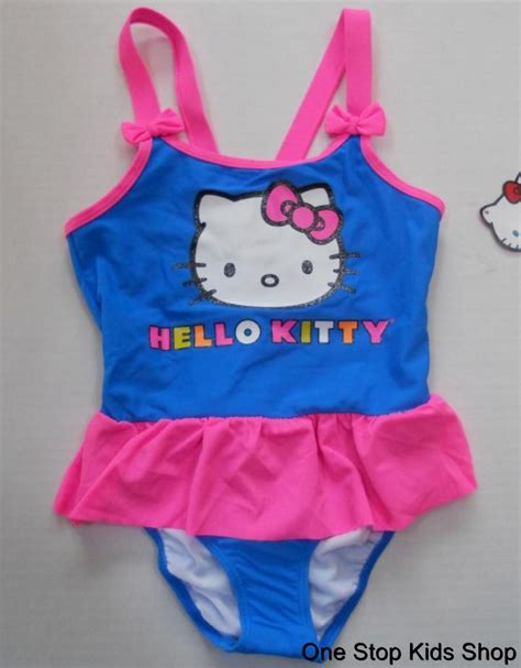 Hello Kitty Girls 4 5 6 6x Bathing Swimsuit Swim Suit Ebay