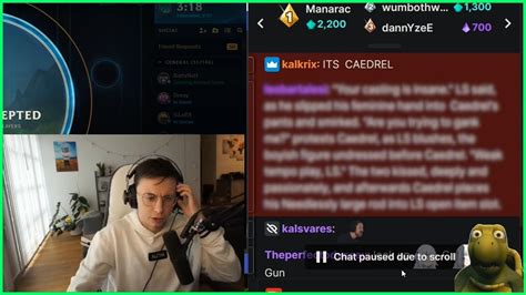 Caedrel Reads SUS Message From Twitch Chatter YouTube