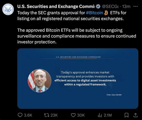 Sec X Twitter Account Hacked Tweets Fake News About Bitcoin Etfs