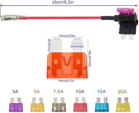 Gebildet V V Standard Add A Circuit Fuse Tap Acu Medium Piggy Back