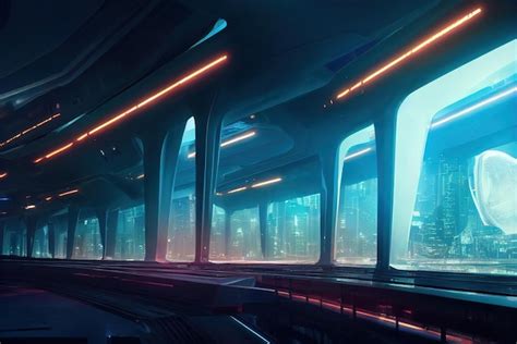 Premium Photo Cyberpunk Futuristic Space Ship Logistics Of The Future