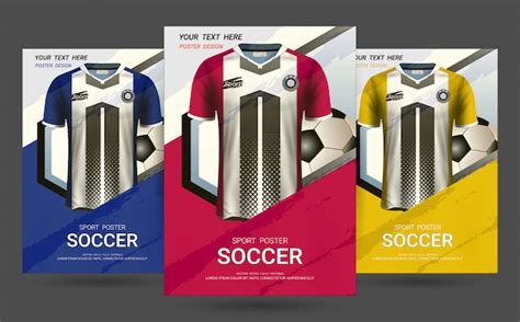 Premium Vector Flyer And Poster Cover Design Template With Soccer