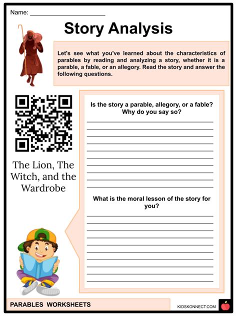 Parables Worksheets | Characteristics, Types of Parables, Examples