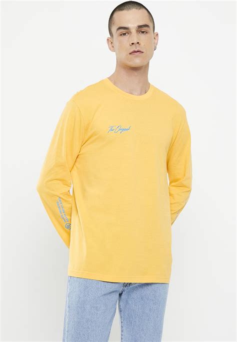 Relaxed Long Sleeve Graphic Tee Z Poster Logo Yellow Levis® T Shirts