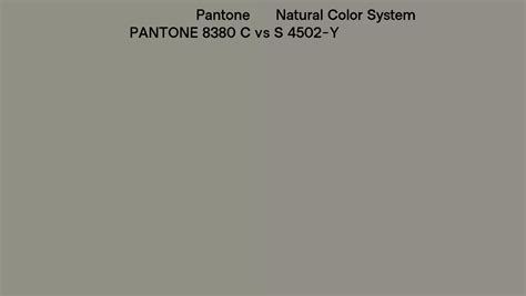 Pantone 8380 C Vs Natural Color System S 4502 Y Side By Side Comparison