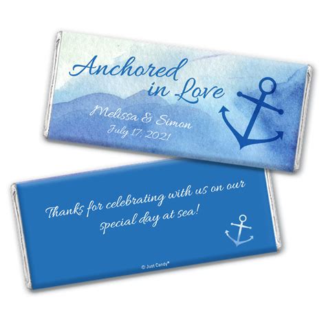 Personalized Wedding Anchored in Love Chocolate Bar Wrappers ...