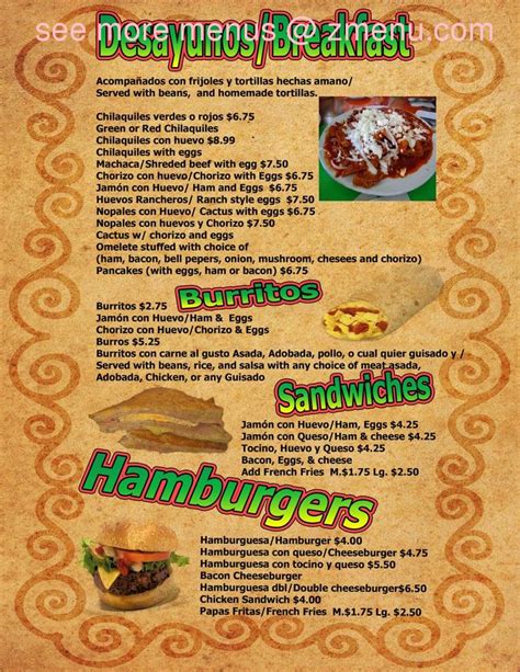 Online Menu of Anitas Mexican Restaurant Restaurant, Stockton ...