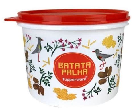 Tupperware Caixa Batata Palha 210g Linha Floral Caixa Organizadora