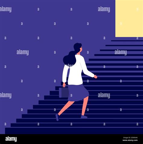 Walking Up Stairs Stock Vector Images Alamy