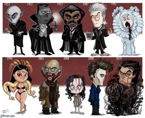 From Nosferatu To Dracula Untold Cartoon Styles Horror Characters