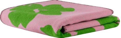 Jil Sander Pink Green Flower Print Blanket Jil Sander