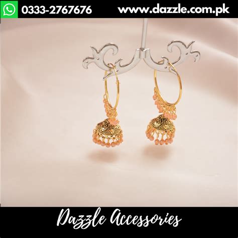 Golden Skin Pearl Jhumka Dazzle Accessories