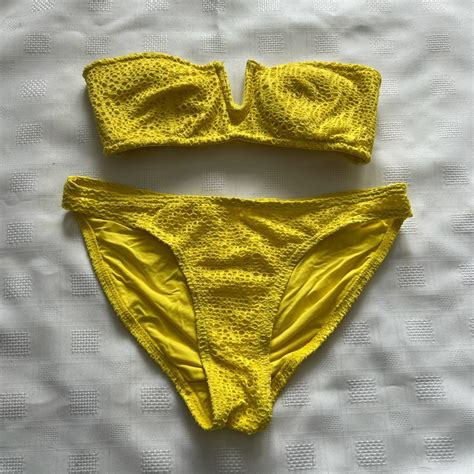 Yellow Bikini Set Preworn In Yellow 910 Depop