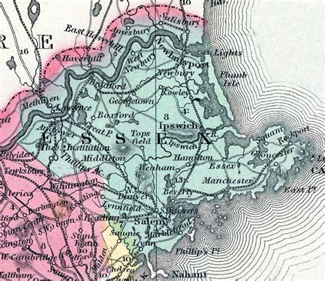 Essex County Massachusetts 1857 House Divided