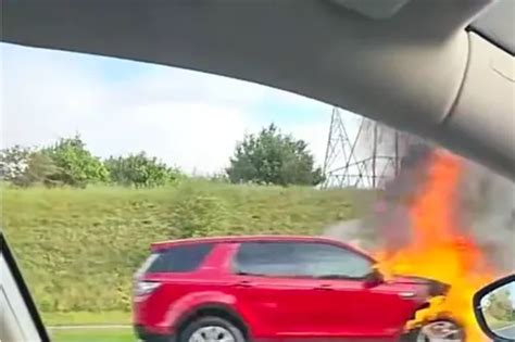 Major Scots Road Closed As Car Bursts Into Flames With Drivers Warned To Avoid Area Daily Record