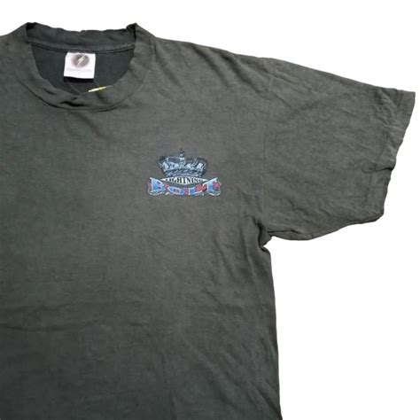 Vintage 90s Lightning Bolt Surf T Shirt Mens Fashion Tops And Sets