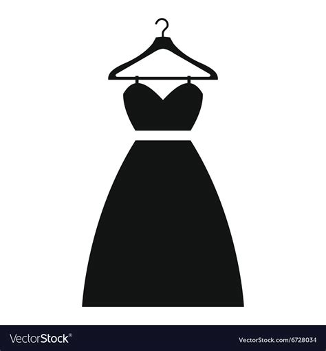 Dress On A Hanger Simple Icon Royalty Free Vector Image