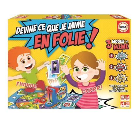 Jeu De Soci T Devine Ce Que Je Mime En Folie Jeux De Soci T Enfant