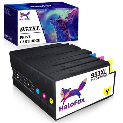 HALOFOX 953XL 5 Cartouche D Encre De Compatible Pour HP 953 XL Pour HP