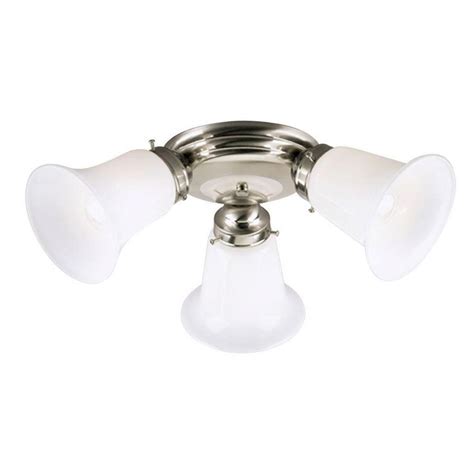 Westinghouse 3 Light Ceiling Fixture Brushed Nickel Interior Flush Mount With Opal Glass 6732200