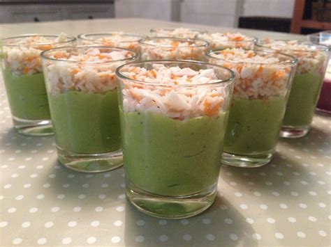 Mes Verrines Crabes Avocat Verrine Crabe Recette Facile Recette Verrine