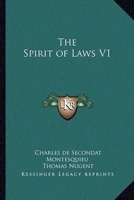 Buy The Spirit Of Laws V By Charles De Secondat Montesquieu Author