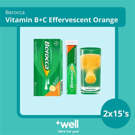 Berocca Vitamin B C Effervescent Orange 2x15 S Box EXP 6 2023