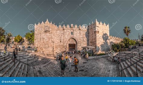 Damascus Gate In Jerusalem Editorial Stock Image Image Of History