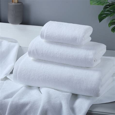 Custom 100 Cotton White Plain Towels 600gsm Large White Hand Bath