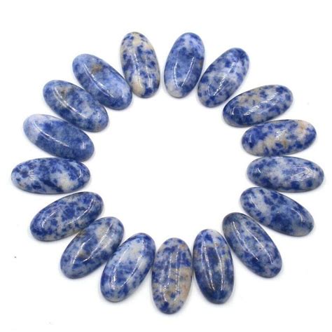 Wholesale Pcs Lot Natural Sodalite Stone Oval Cab Cabochon Beads