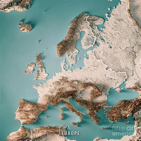 Topological Map Of Europe – Topographic Map of Usa with States