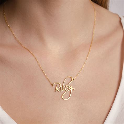 Dainty Script Name Necklace Name Necklace Script Font Etsy