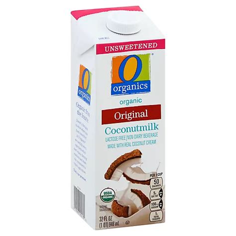 O Organics Coconut Milk Original Unswtnd 32 Fl Oz Jewelosco