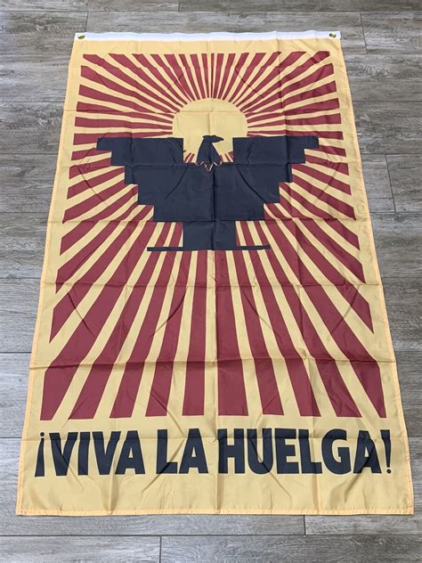 United Farm Workers Flag X Ft Ufw Union Viva La Huelga Logo Protest