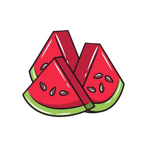 Premium Vector Fresh And Juicy Watermelon Slices Vector Illustration