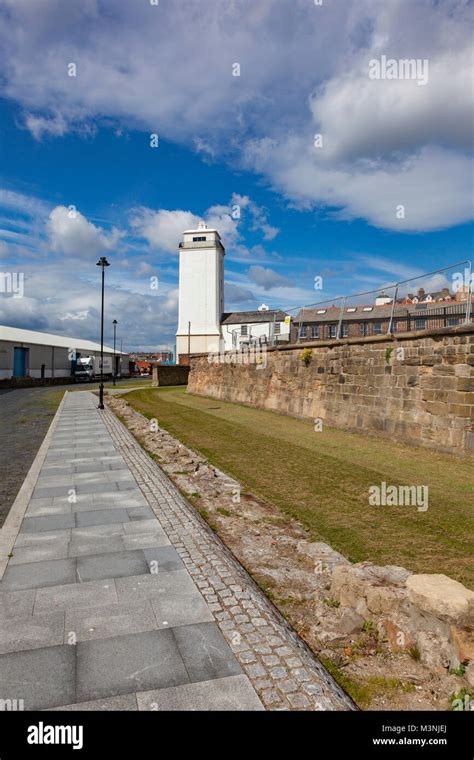 The Old Low Light With The Old High Light Behind At The Fish Quay