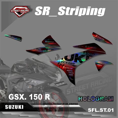 Stiker Striping Gsx R Sticker Striping Hologram Variasi Motor Gsx