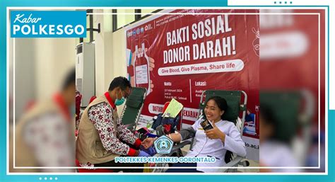 BEM Polkesgo Bersama PMI Kota Gorontalo Gelar Bakti Sosial Donor Darah