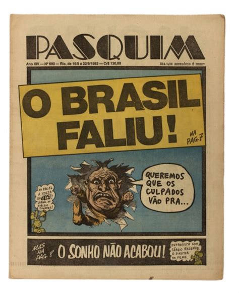 Jornal Pasquim N De Setembro De Capa O Bra