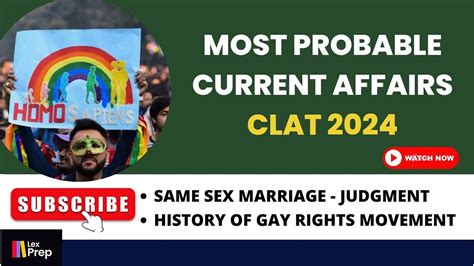 Current Affairs Revision Gay Rights Movement Same Sex Marriage Sc