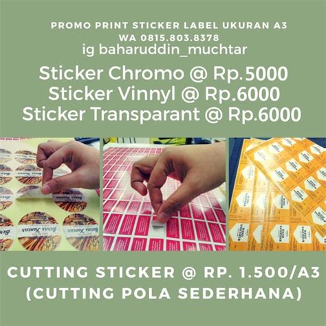 Jual Tulis Alat Paket Print Label Sticker Chromo Paket Alat Tulis