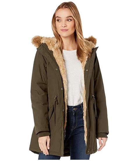 Levi S R Arctic Cloth Parka With Hood Olive Women S Coat This Clever