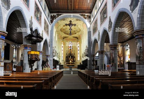 Interior view of St. Stephen's Church in Konstanz, Lake Constance, Baden-Wuerttemberg, Germany ...