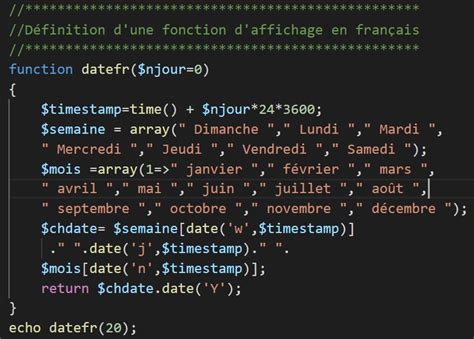 Afficher La Date Avec Php En Français Php Codeur