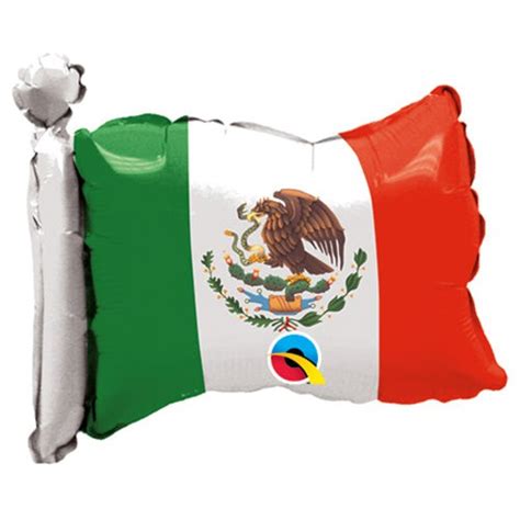 17 inch Qualatex Mexican Flag Shape Foil Balloon - 97628