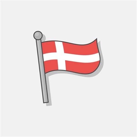 Premium Vector Illustration Of Denmark Flag Template