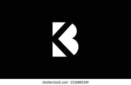 Creative Letter Kb Logo Design Vector Stock Vector Royalty Free