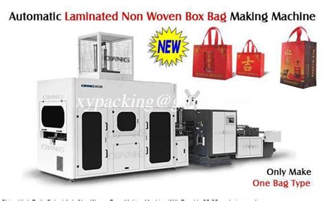 Full Automatic Laminated Non Woven Box Bag Making Machine With Handle