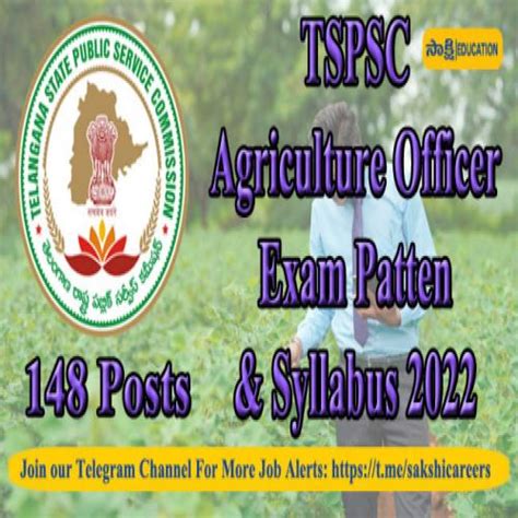 Tspsc Agriculture Officer Exam Pattern Syllabus Check Notification